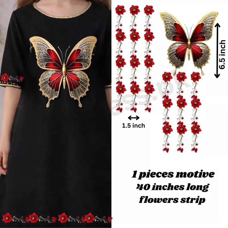 Fancy Butterfly Heat Press Stickers