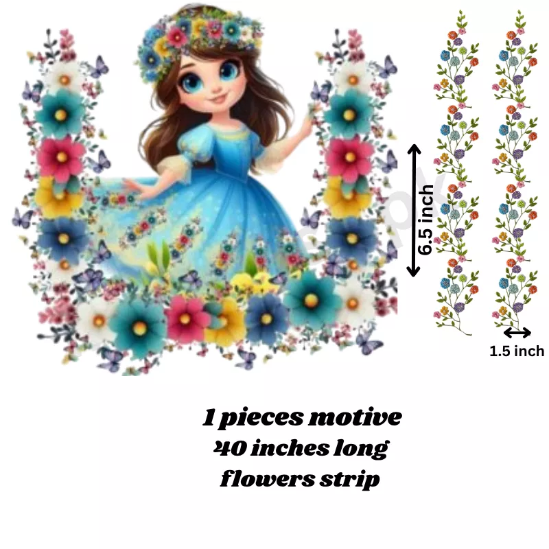 Floral Girls Heat Press Stickers