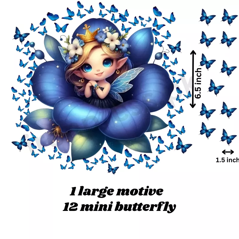 Golden Butterfly Heat Press Stickers