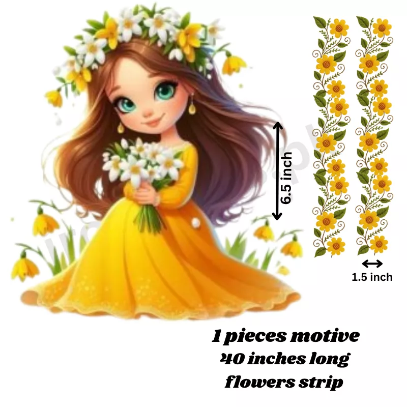 Princess Girls Heat Press Stickers