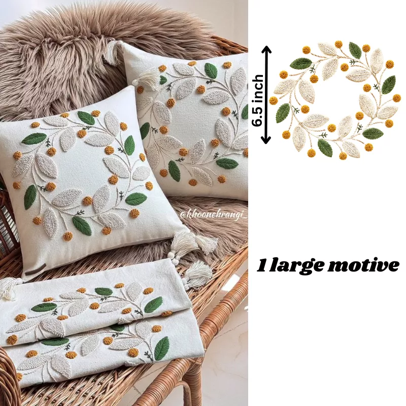 Orchid Cushion Embroidery Stickers