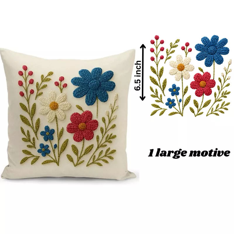 Saffron Cushion Embroidery Stickers