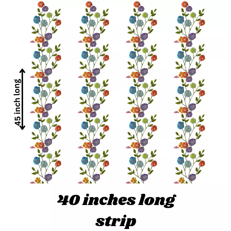 Floral Whisper Flowers Strip Stickers