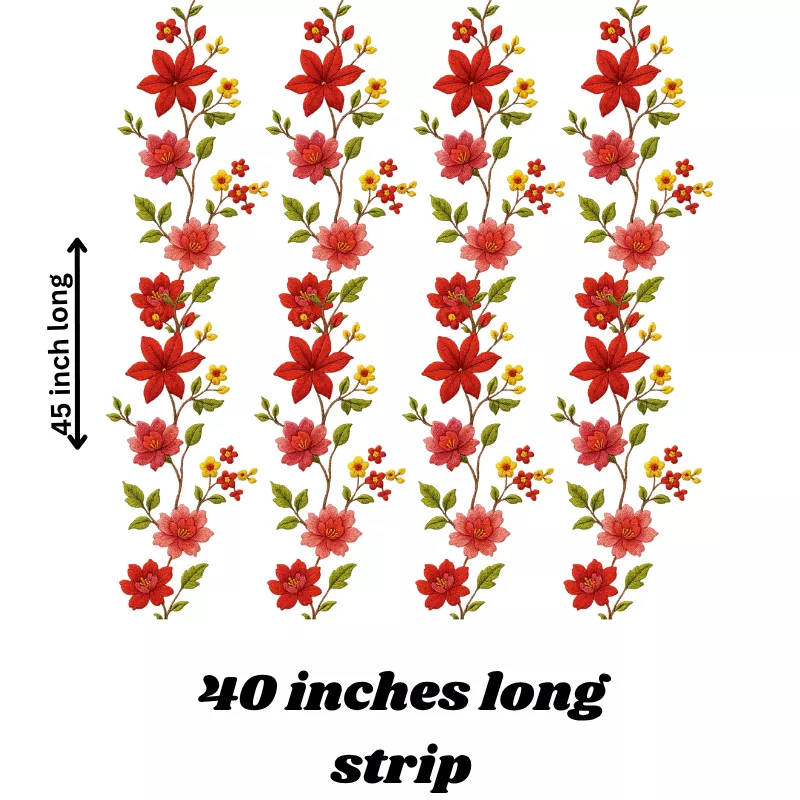 Lavender Mist Flowers Strip Stickers
