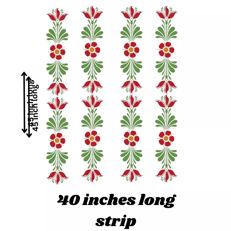 Rose Delight Flowers Strip Stickers