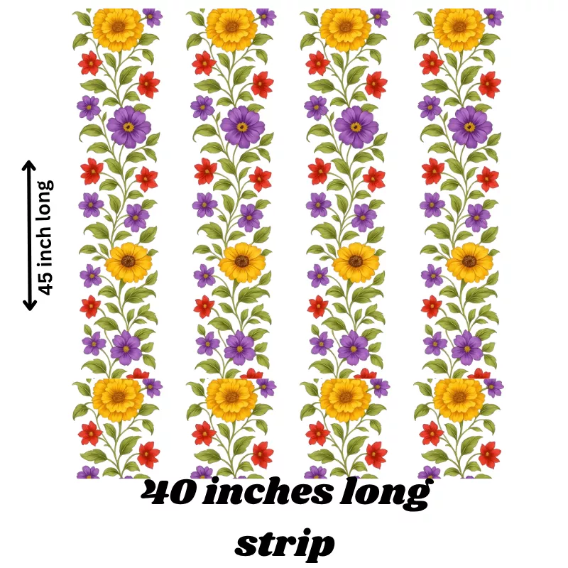 Sunflower Glow Flowers Strip Stickers