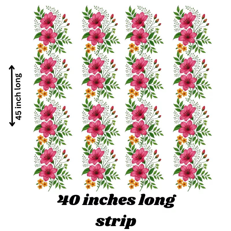 Tulip Charm Flowers Strip Stickers
